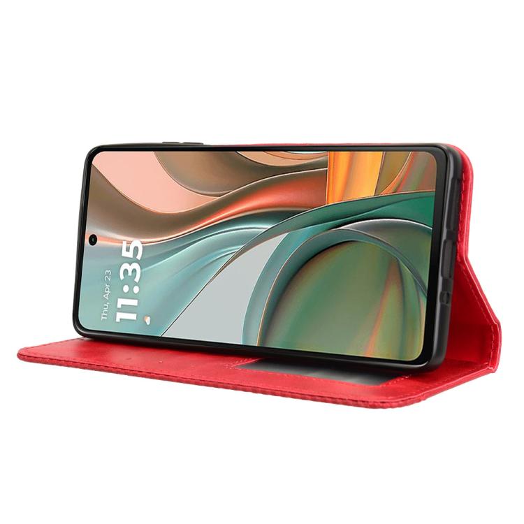 For Motorola Moto G75 5G Magnetic Buckle Retro Texture Leather Phone Case
