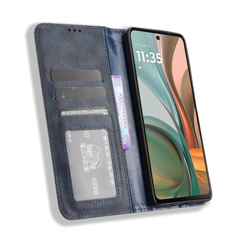 For Motorola Moto G75 5G Magnetic Buckle Retro Texture Leather Phone Case