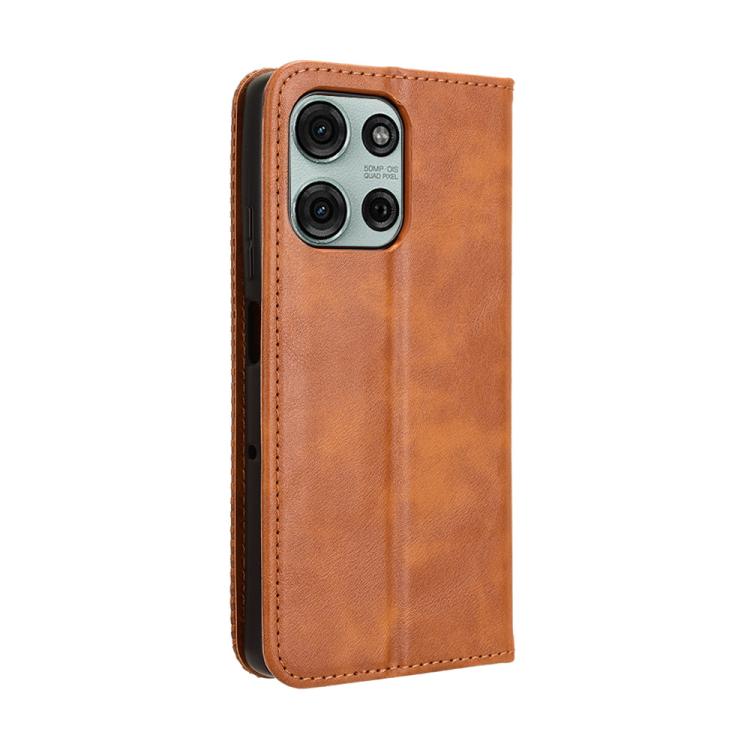For Motorola Moto G75 5G Magnetic Buckle Retro Texture Leather Phone Case