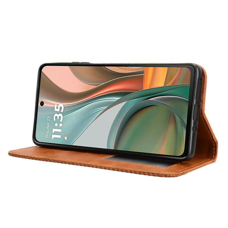 For Motorola Moto G75 5G Magnetic Buckle Retro Texture Leather Phone Case
