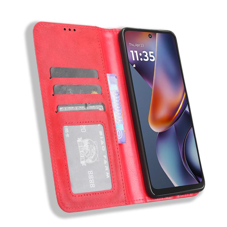 For Motorola Moto G 5G 2025 Magnetic Buckle Retro Texture Leather Phone Case