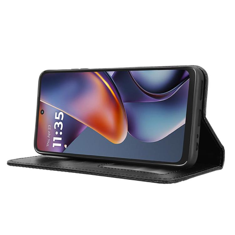 For Motorola Moto G Play 2025 Magnetic Buckle Retro Texture Leather Phone Case