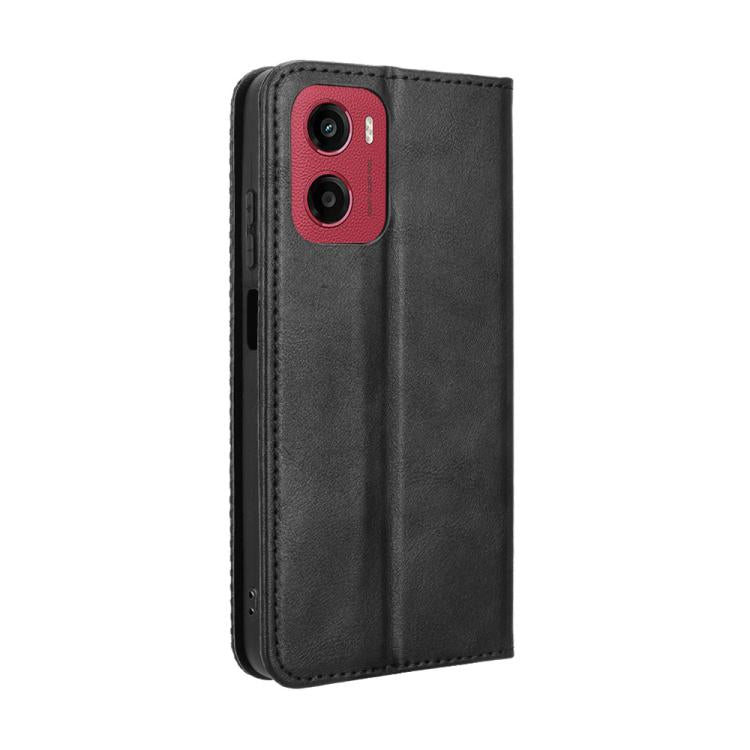 For Motorola Moto G05 4G / E15 4G Magnetic Buckle Retro Texture Leather Phone Case