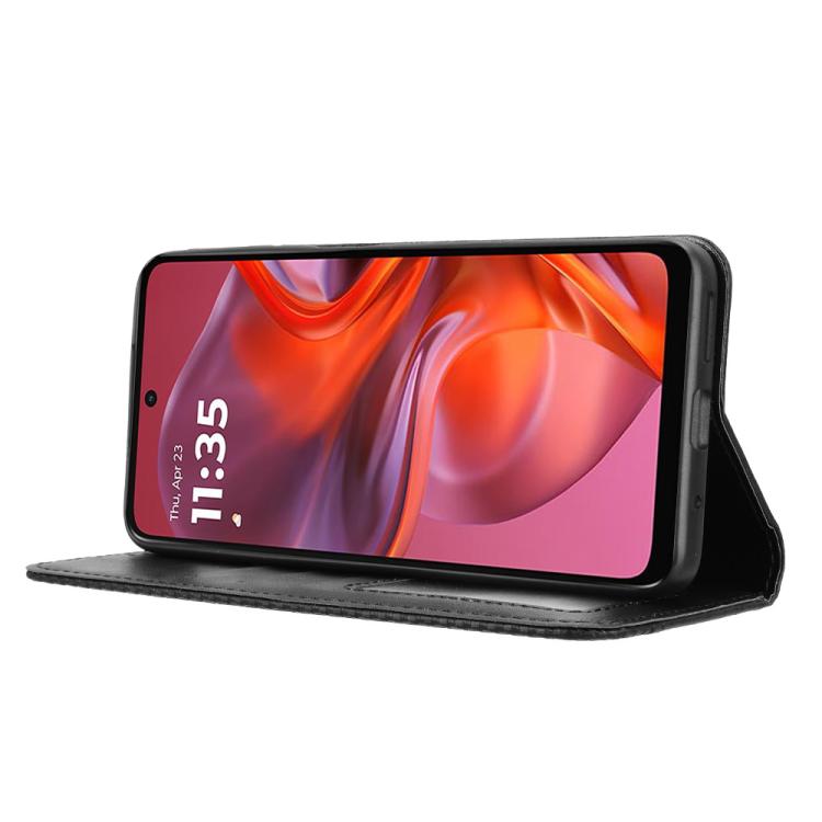 For Motorola Moto G05 4G / E15 4G Magnetic Buckle Retro Texture Leather Phone Case