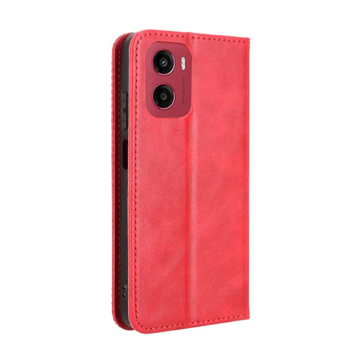 For Motorola Moto G05 4G / E15 4G Magnetic Buckle Retro Texture Leather Phone Case