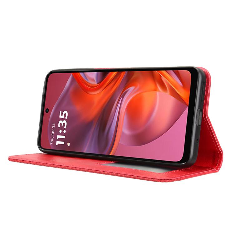 For Motorola Moto G05 4G / E15 4G Magnetic Buckle Retro Texture Leather Phone Case