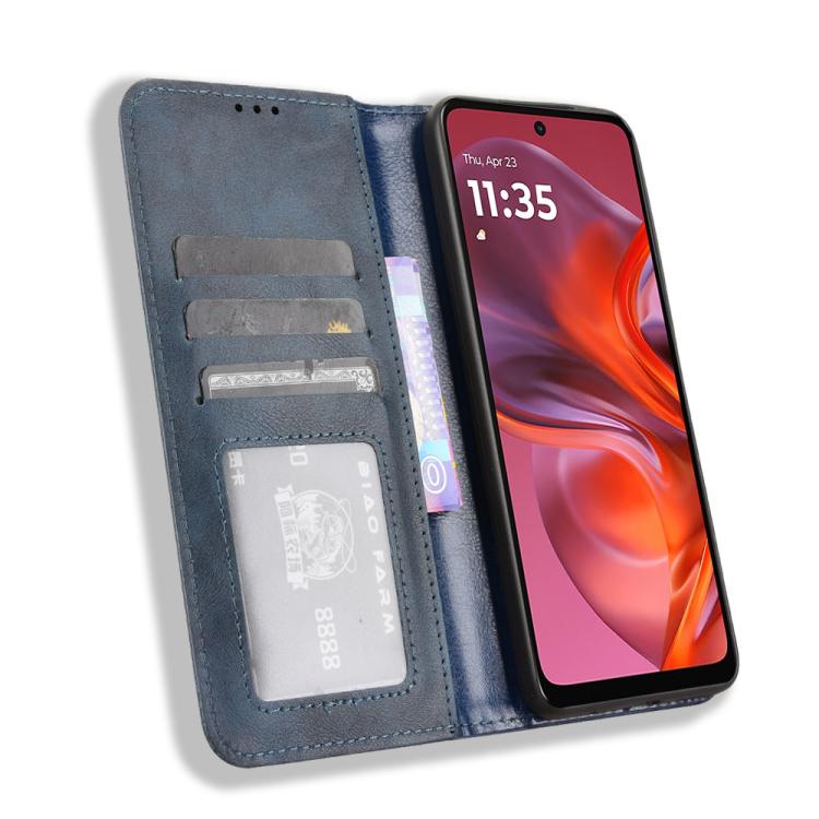 For Motorola Moto G05 4G / E15 4G Magnetic Buckle Retro Texture Leather Phone Case