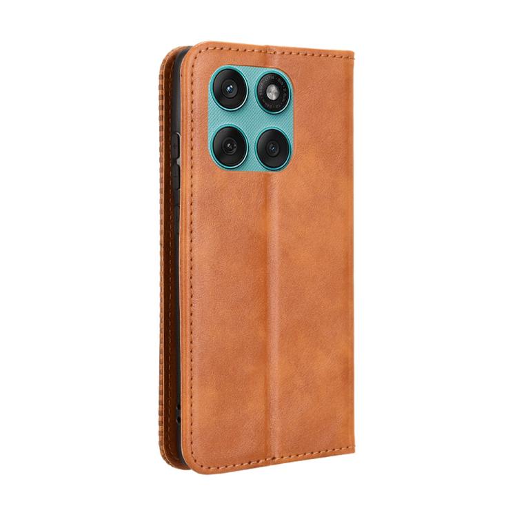 For Motorola Edge 60 Fusion Magnetic Buckle Retro Texture Leather Phone Case