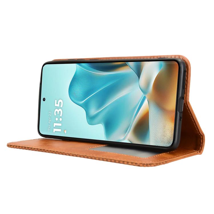 For Motorola Edge 60 Fusion Magnetic Buckle Retro Texture Leather Phone Case