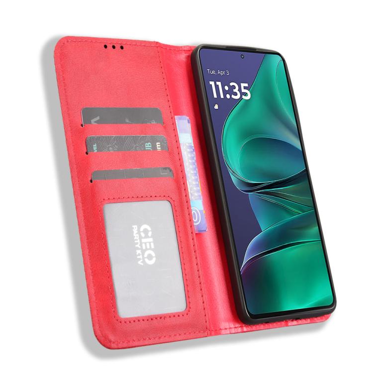 For Motorola Moto G Stylus 5G 2025 Magnetic Buckle Retro Texture Leather Phone Case