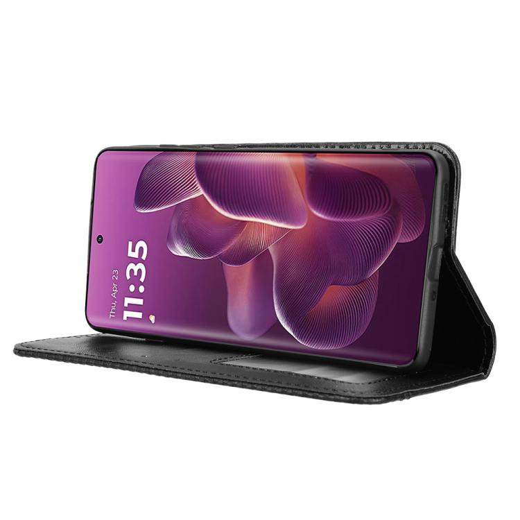 For Motorola Edge 60 Pro / 60s Pro 5G Magnetic Buckle Retro Texture Leather Phone Case