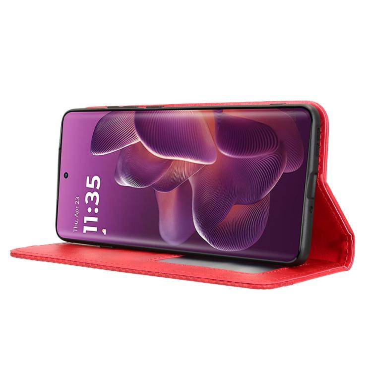 For Motorola Edge 60 Pro / 60s Pro 5G Magnetic Buckle Retro Texture Leather Phone Case