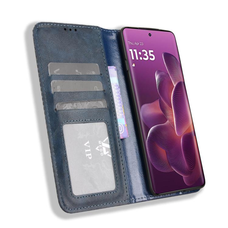 For Motorola Edge 60 Pro / 60s Pro 5G Magnetic Buckle Retro Texture Leather Phone Case