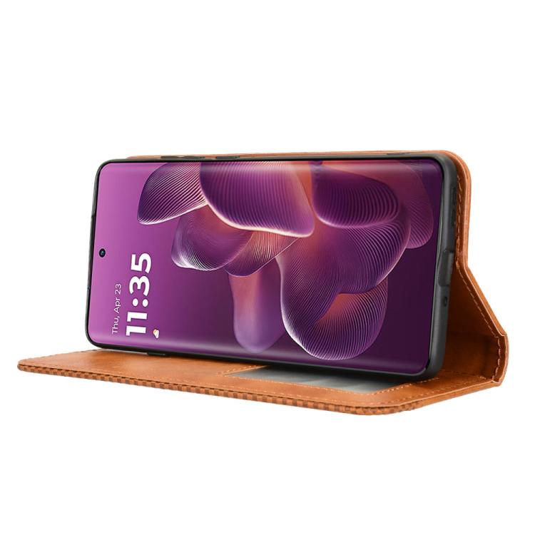 For Motorola Edge 60 Pro / 60s Pro 5G Magnetic Buckle Retro Texture Leather Phone Case