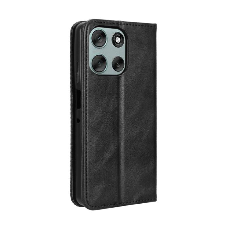 For Motorola Moto G56 / G66j / G66y 5G Magnetic Buckle Retro Texture Leather Phone Case