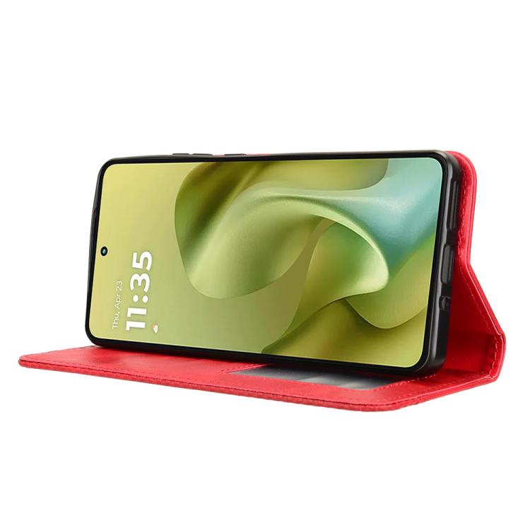 For Motorola Moto G86 5G Magnetic Buckle Retro Texture Leather Phone Case