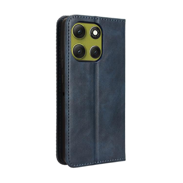 For Motorola Moto G86 Power 5G Magnetic Buckle Retro Texture Leather Phone Case