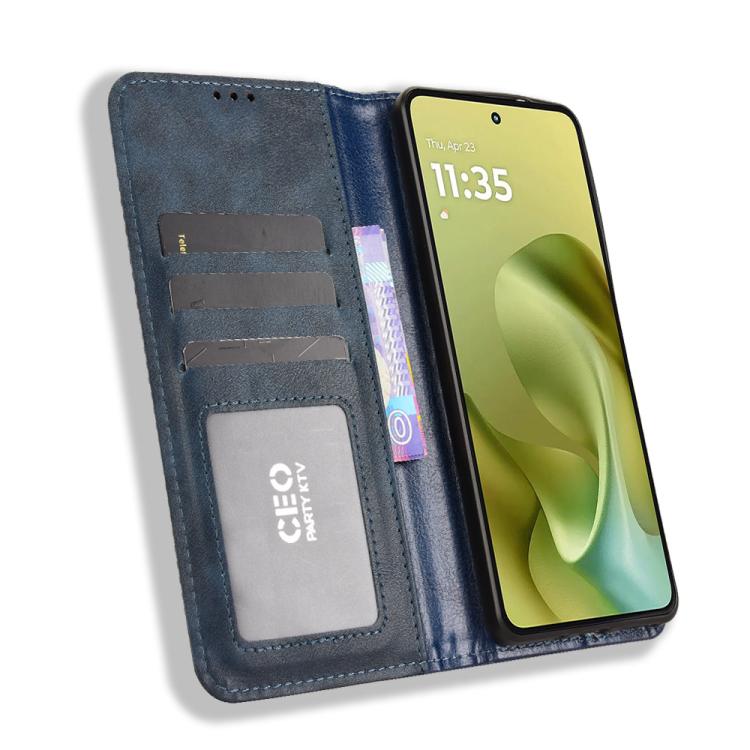 For Motorola Moto G86 Power 5G Magnetic Buckle Retro Texture Leather Phone Case