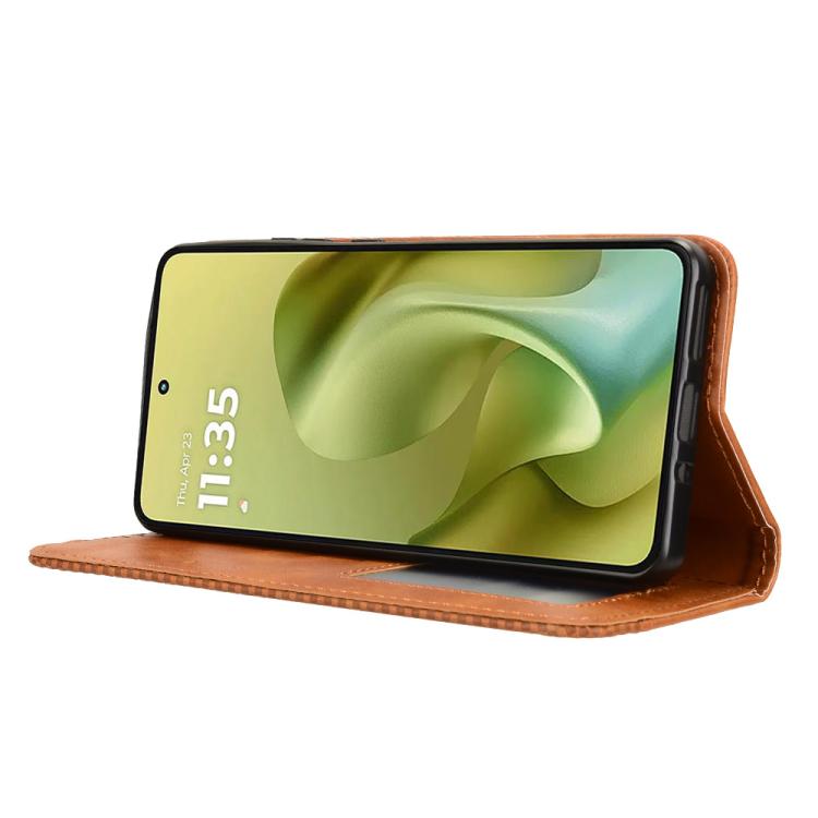 For Motorola Moto G86 Power 5G Magnetic Buckle Retro Texture Leather Phone Case