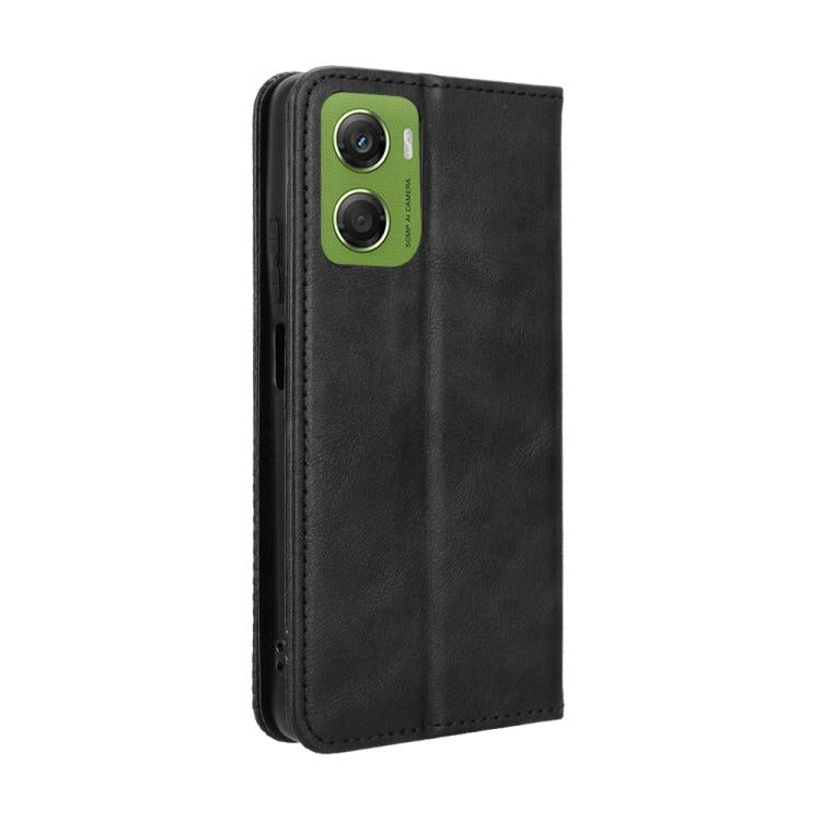 For Motorola Moto G06 4G Magnetic Buckle Retro Texture Leather Phone Case