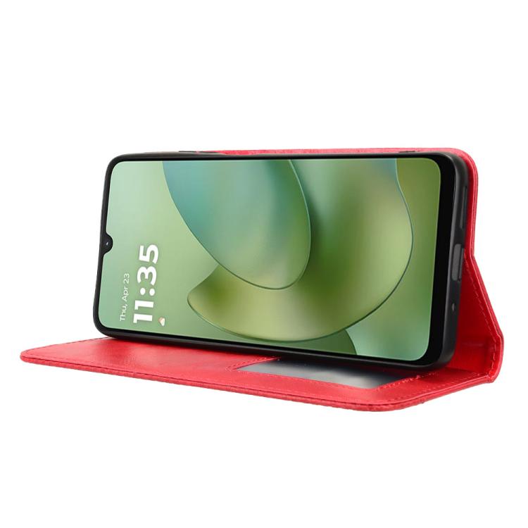 For Motorola Moto G06 4G Magnetic Buckle Retro Texture Leather Phone Case