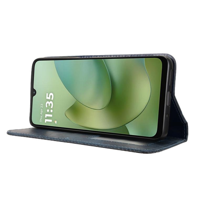 For Motorola Moto G06 4G Magnetic Buckle Retro Texture Leather Phone Case