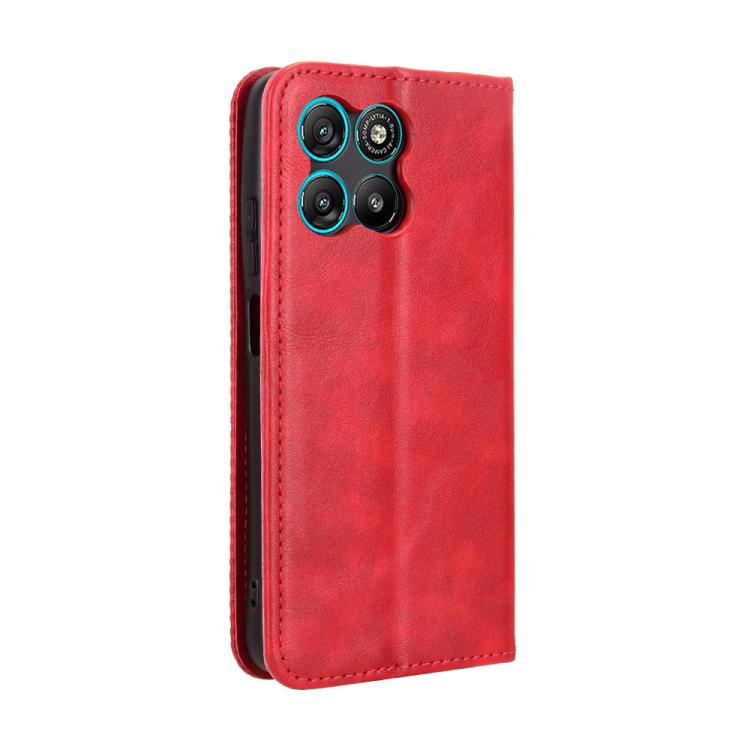 For Motorola Moto G67 Power / G57 Power Magnetic Buckle Retro Texture Leather Phone Case