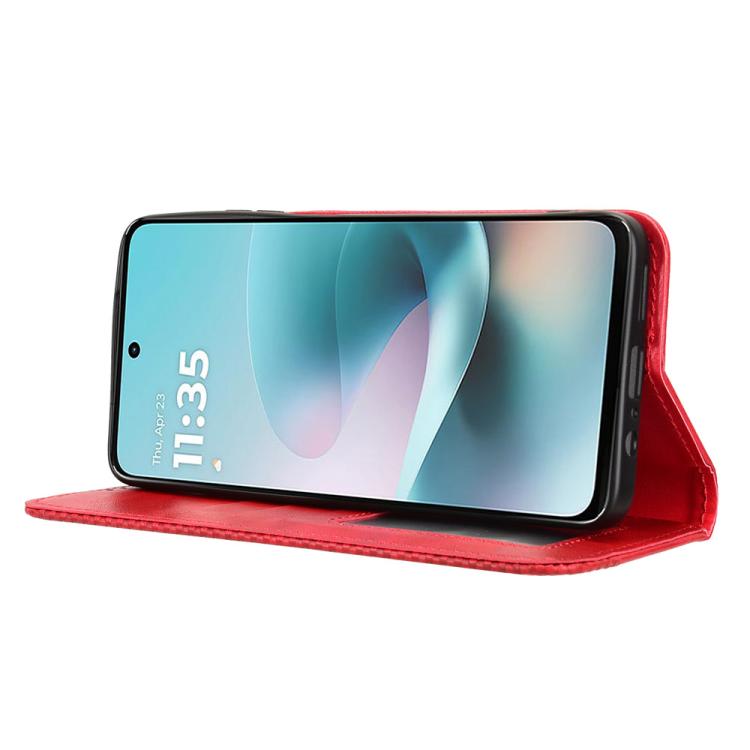 For Motorola Moto G67 Power / G57 Power Magnetic Buckle Retro Texture Leather Phone Case