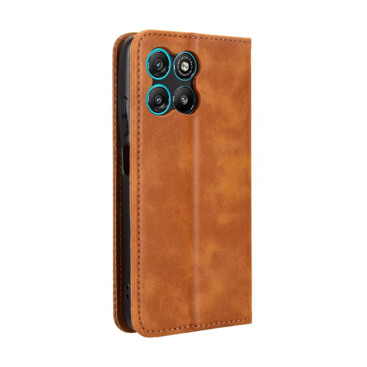 For Motorola Moto G67 Power / G57 Power Magnetic Buckle Retro Texture Leather Phone Case