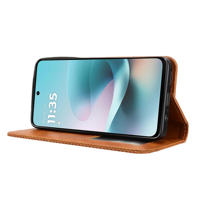 For Motorola Moto G67 Power / G57 Power Magnetic Buckle Retro Texture Leather Phone Case