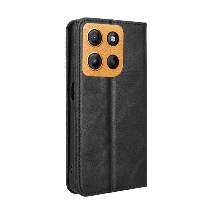 For Motorola Moto G17 / G17 Power 4G Magnetic Buckle Retro Texture Leather Phone Case