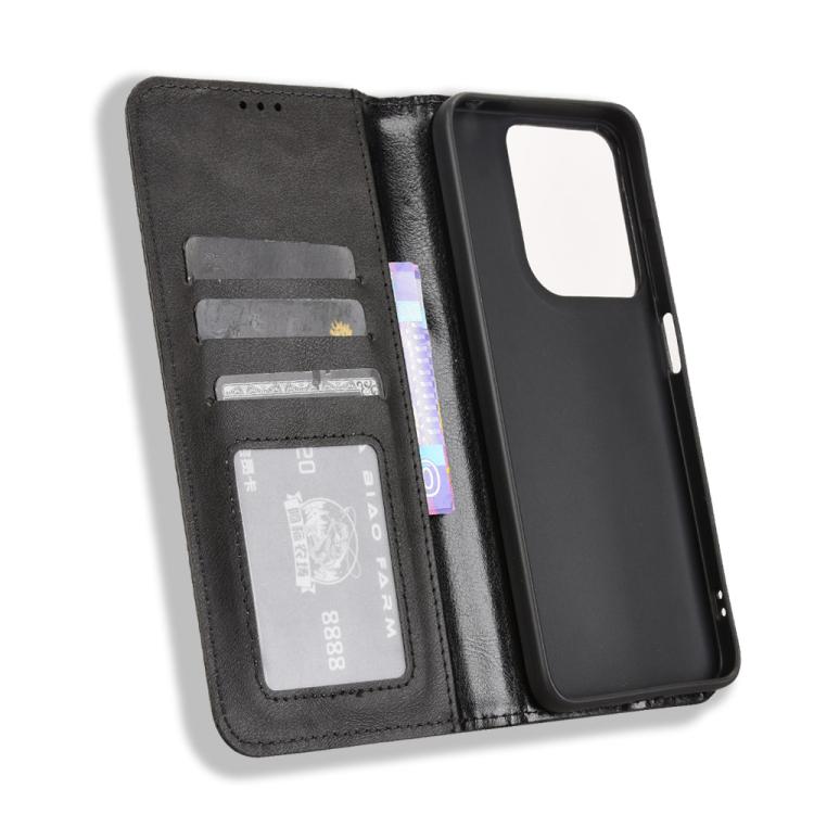 For Motorola Moto G17 / G17 Power 4G Magnetic Buckle Retro Texture Leather Phone Case