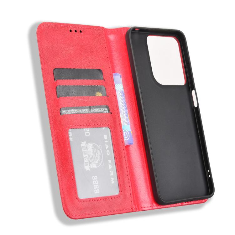 For Motorola Moto G17 / G17 Power 4G Magnetic Buckle Retro Texture Leather Phone Case