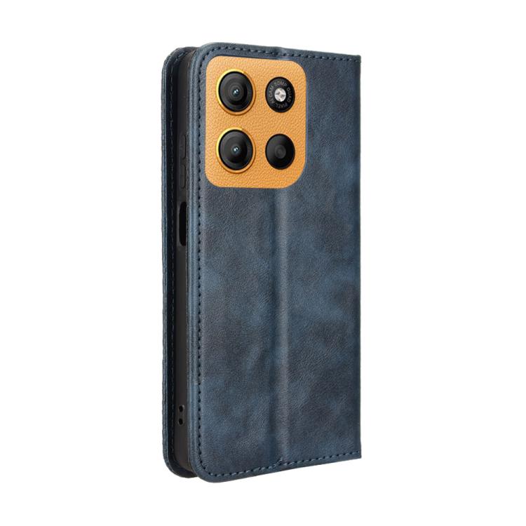 For Motorola Moto G17 / G17 Power 4G Magnetic Buckle Retro Texture Leather Phone Case