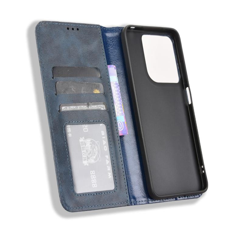 For Motorola Moto G17 / G17 Power 4G Magnetic Buckle Retro Texture Leather Phone Case