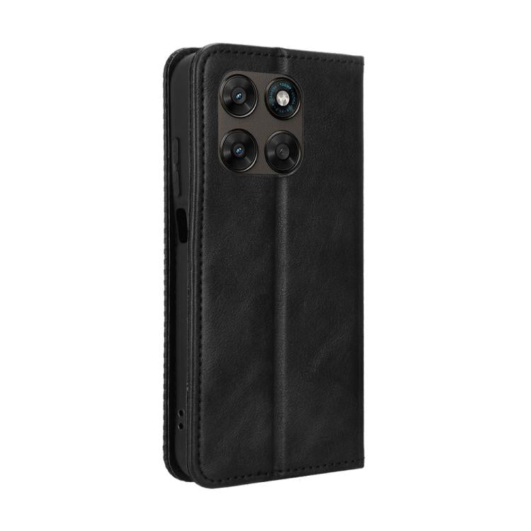 For Motorola Moto G67 / G77 5G Magnetic Buckle Retro Texture Leather Phone Case