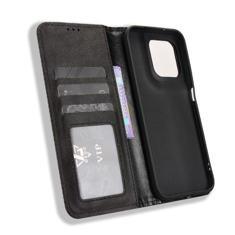 For Motorola Moto G67 / G77 5G Magnetic Buckle Retro Texture Leather Phone Case