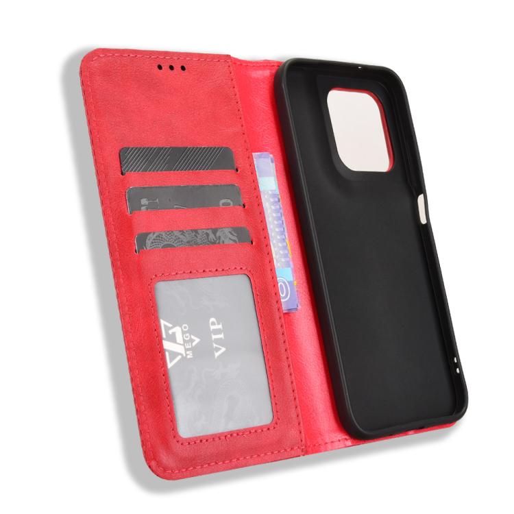 For Motorola Moto G67 / G77 5G Magnetic Buckle Retro Texture Leather Phone Case
