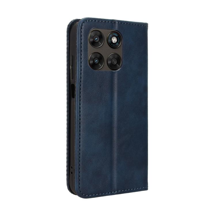 For Motorola Moto G67 / G77 5G Magnetic Buckle Retro Texture Leather Phone Case
