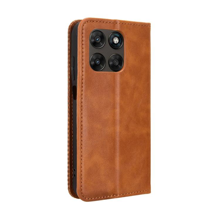 For Motorola Moto G67 / G77 5G Magnetic Buckle Retro Texture Leather Phone Case