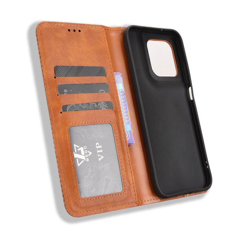 For Motorola Moto G67 / G77 5G Magnetic Buckle Retro Texture Leather Phone Case
