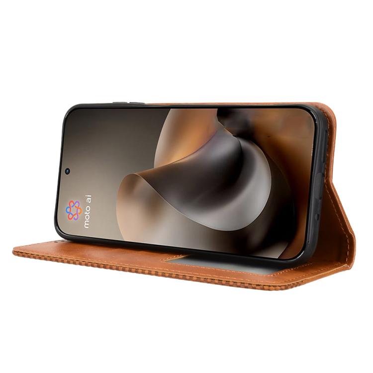 For Motorola Moto G67 / G77 5G Magnetic Buckle Retro Texture Leather Phone Case
