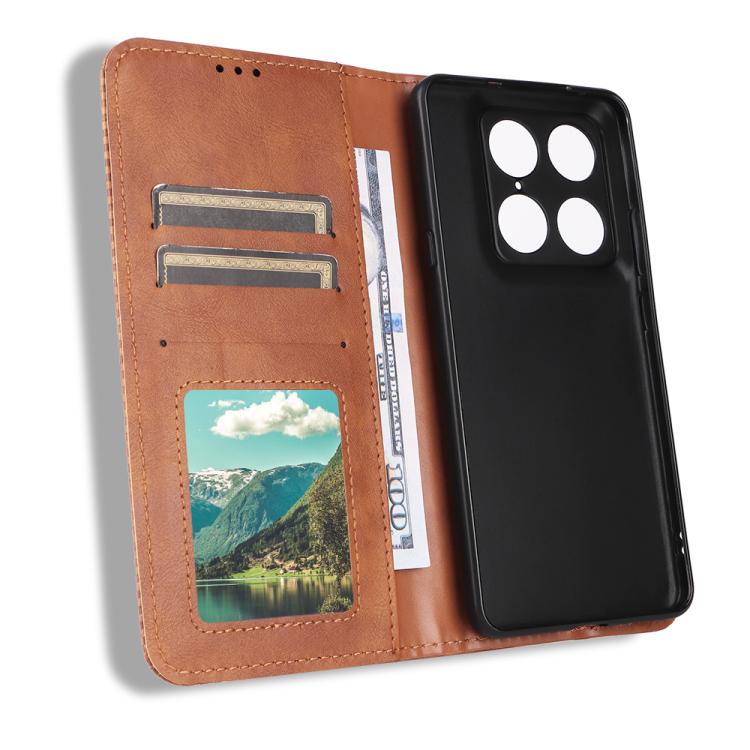 For Motorola Moto X70 Air Pro / Signature 5G Magnetic Buckle Retro Texture Leather Phone Case