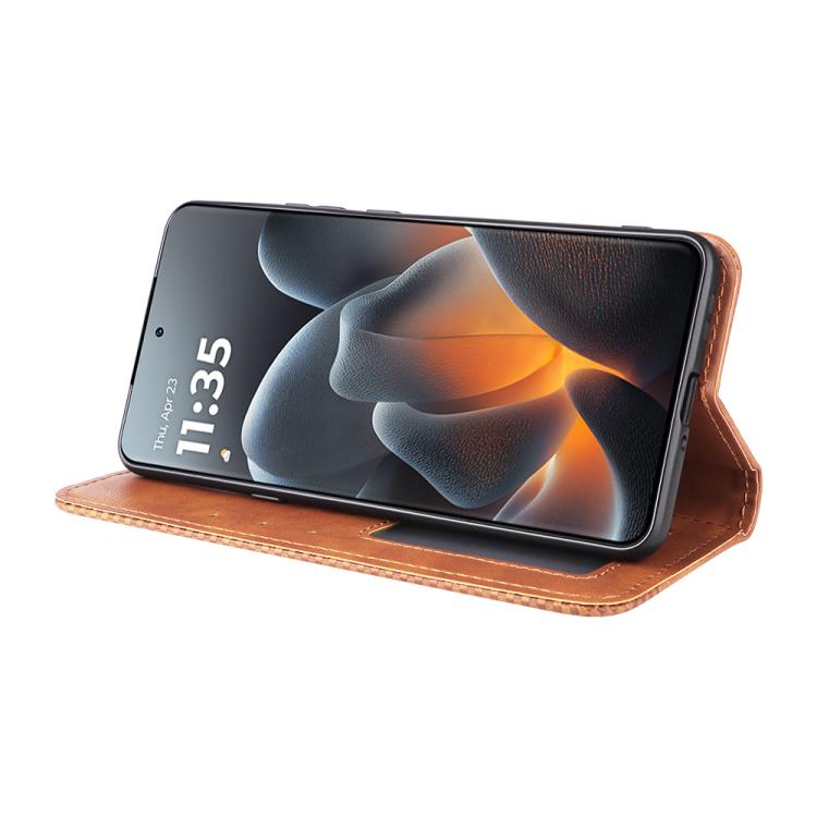For Motorola Moto X70 Air Pro / Signature 5G Magnetic Buckle Retro Texture Leather Phone Case