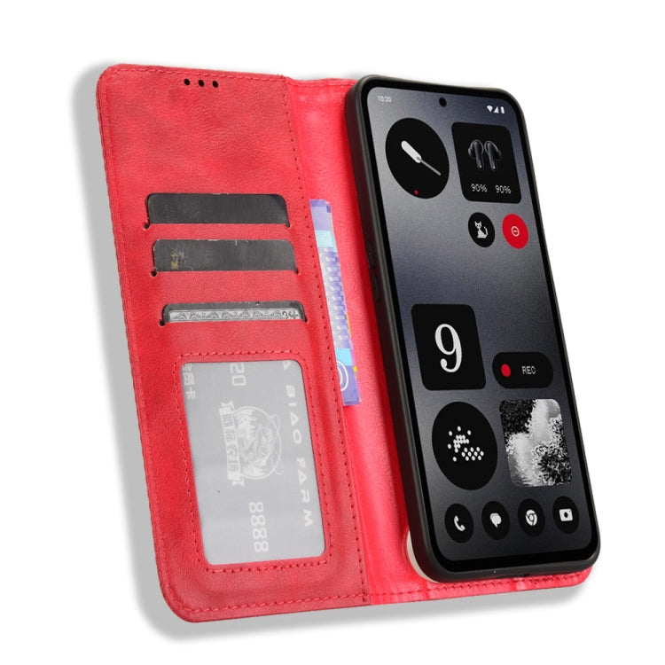 For Nothing CMF Phone 1 Magnetic Buckle Retro Texture Leather Phone Case