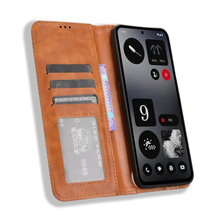 For Nothing CMF Phone 1 Magnetic Buckle Retro Texture Leather Phone Case