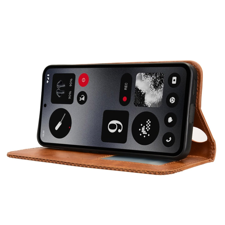 For Nothing CMF Phone 1 Magnetic Buckle Retro Texture Leather Phone Case