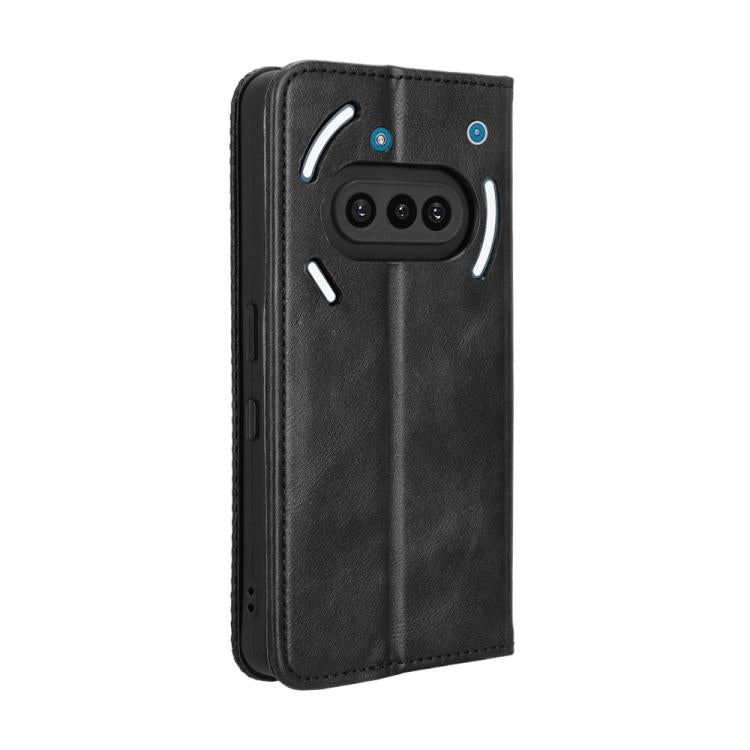 For Nothing Phone 3a Magnetic Buckle Retro Texture Leather Phone Case