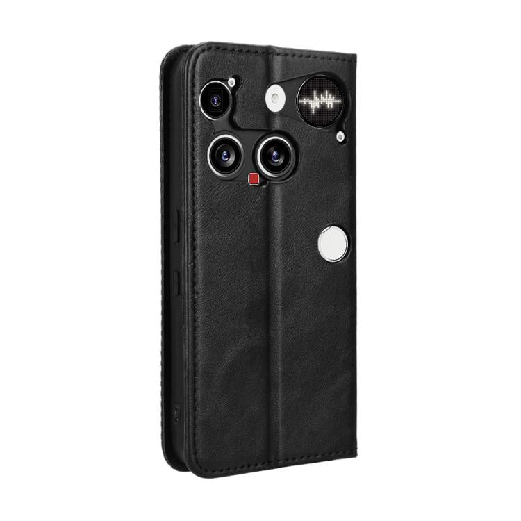 For Nothing Phone 3 Magnetic Buckle Retro Texture Leather Phone Case