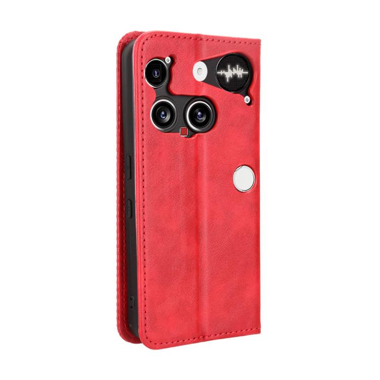 For Nothing Phone 3 Magnetic Buckle Retro Texture Leather Phone Case
